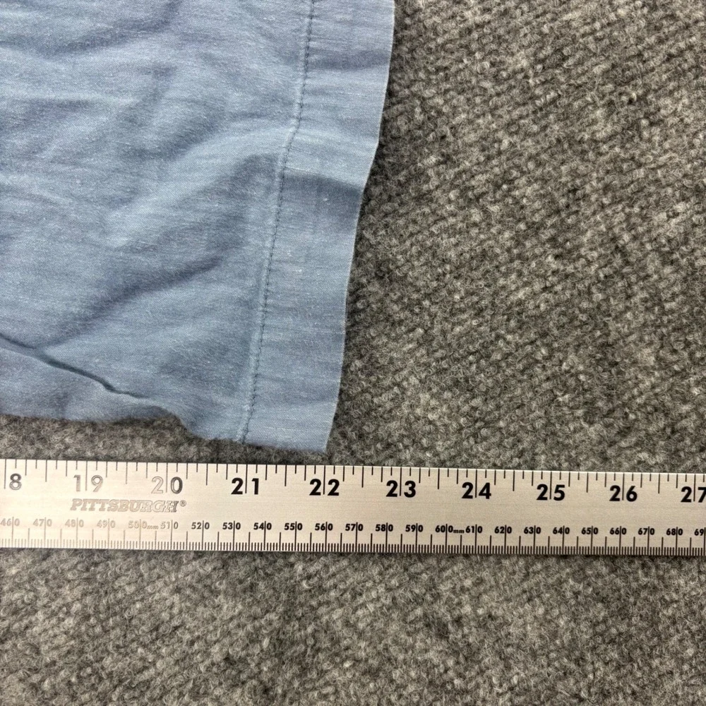 Babaton Linen Blend Pants XSmall Blue Elastic Waist Relaxed Straight Leg Womens